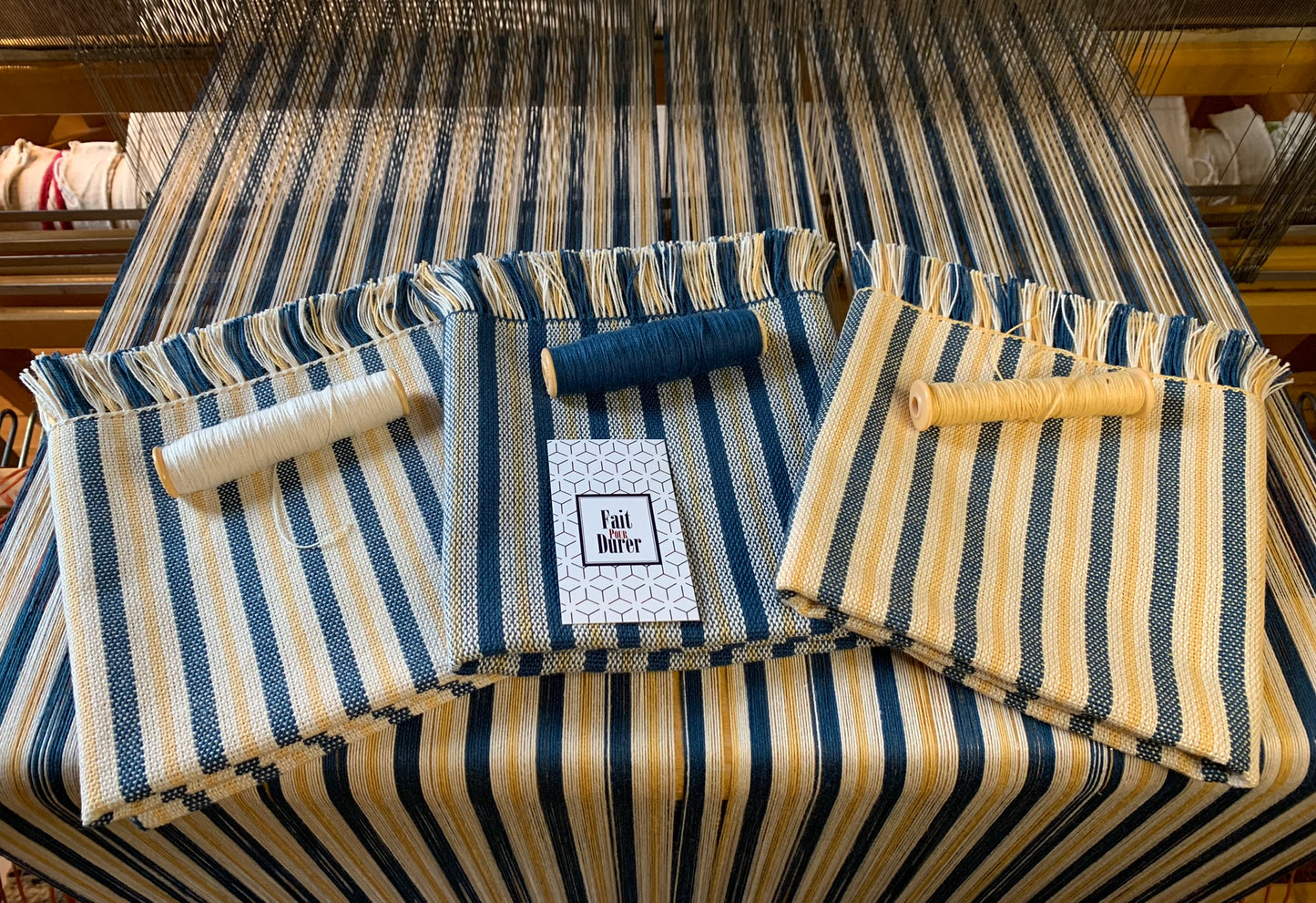 Linge à vaisselle - JAUNE - 100% Coton