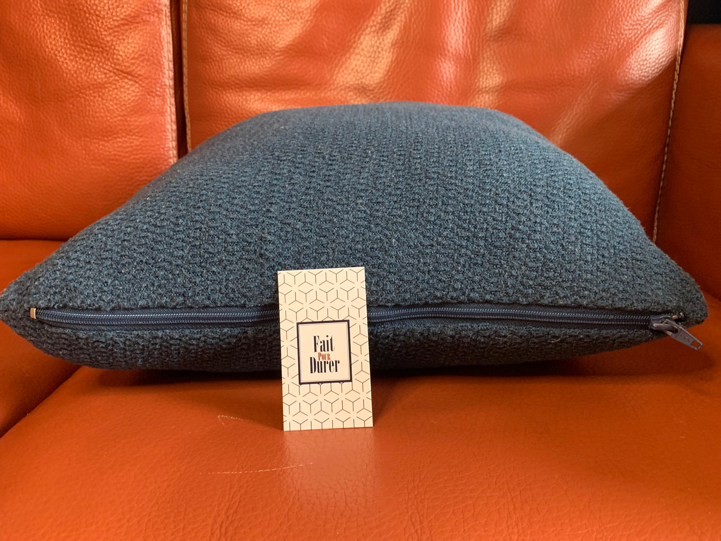 Coussin de tricot - BLEU 18x18