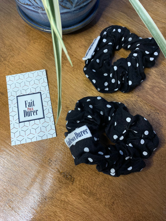 Choux à cheveux - NOIR - POIS BLANCS